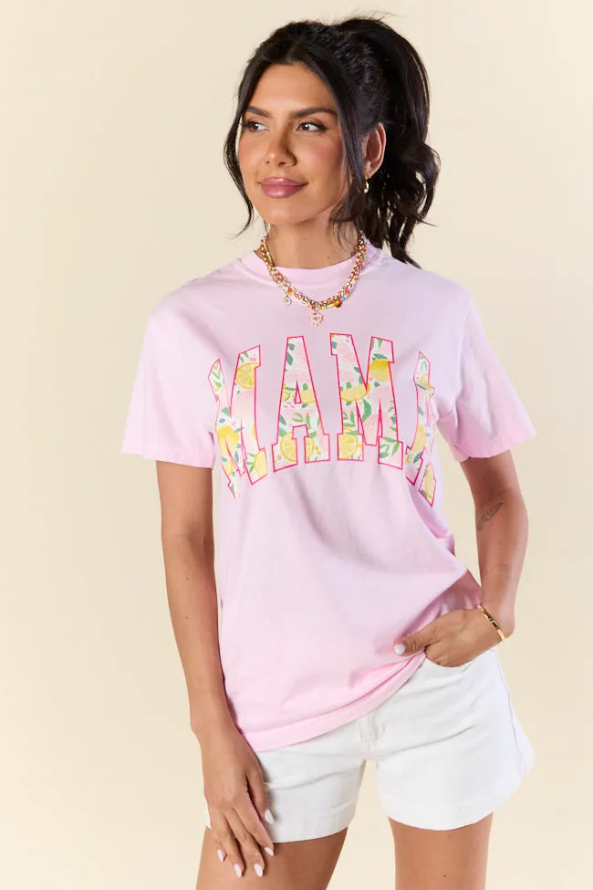 Mama Lemons Print Light Pink Graphic Tee sold by Pink Lily product image thumbnail 3