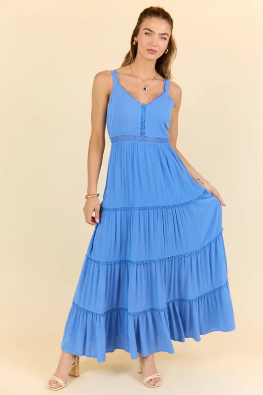 Let The Good In Blue Maxi Dress SALE sold by Pink Lily