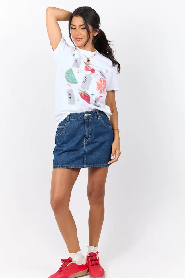 Diet Soda and Fruit White Graphic Tee sold by Pink Lily product image thumbnail 4