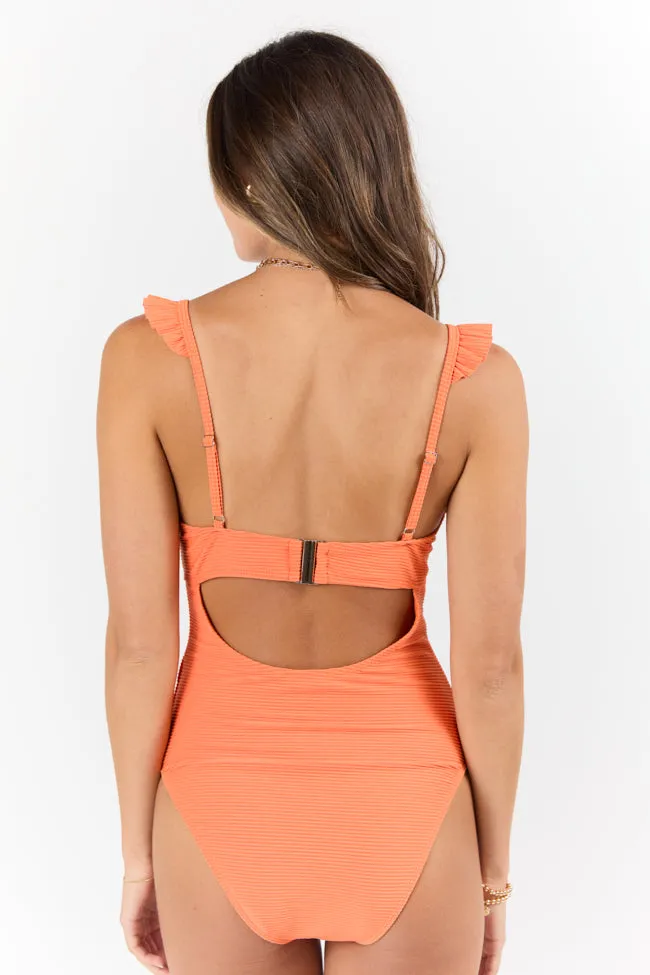Ride The Waves Orange One Piece Swimsuit FINAL SALE sold by Pink Lily product image thumbnail 4