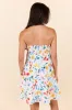 Sweet Thing Summer Girl Dinner Strapless Printed Mini Dress FINAL SALE sold by Pink Lily