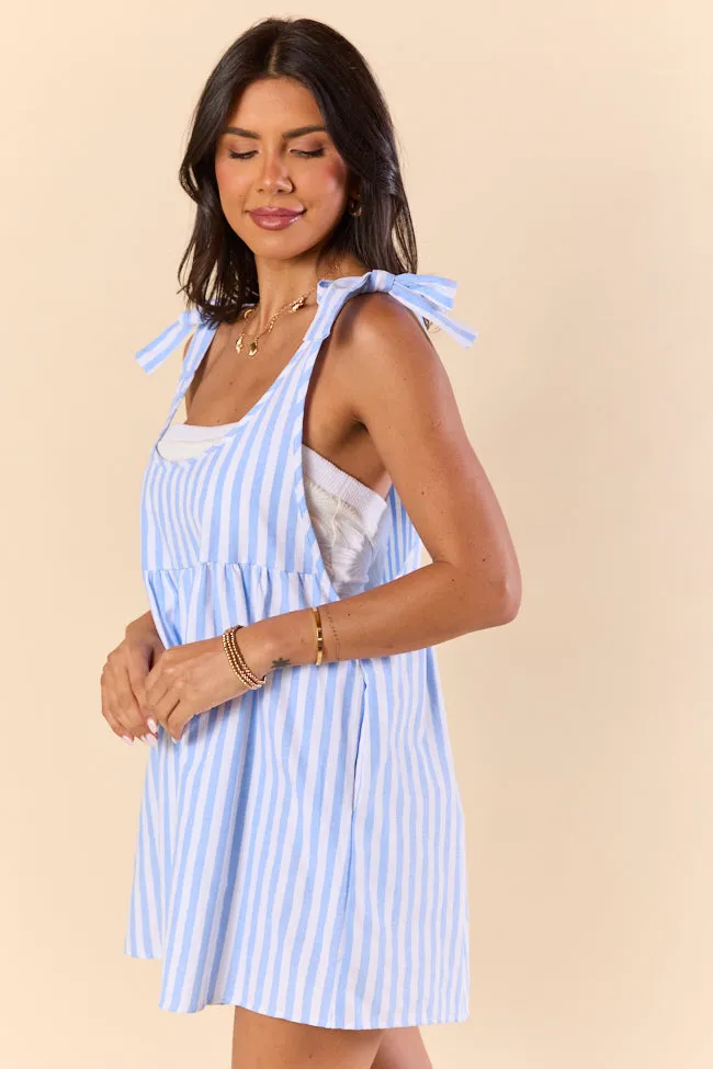 Stripe Me Up Blue Vertical Stripe Romper FINAL SALE sold by Pink Lily product image thumbnail 3