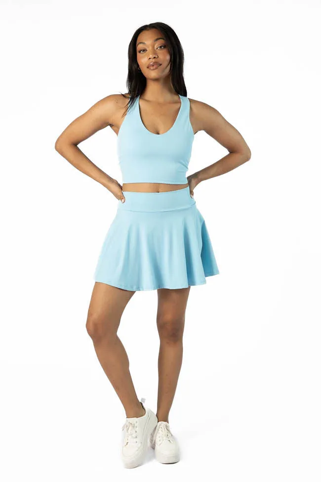 Head Start Light Blue Pleated Active Skort SALE sold by Pink Lily product image thumbnail 3