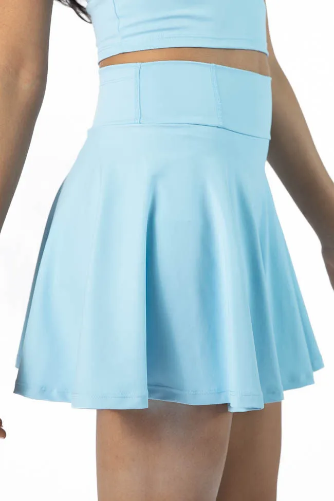 Head Start Light Blue Pleated Active Skort SALE sold by Pink Lily product image thumbnail 4