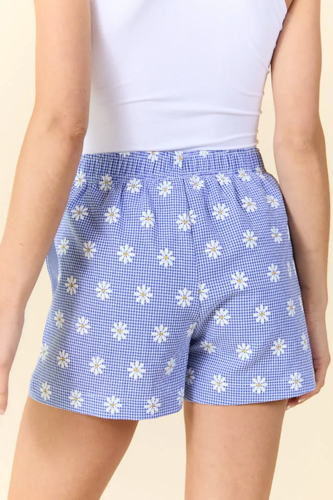 Living My Truth Blue Gingham And Daisies Boxer Shorts FINAL SALE sold by Pink Lily product image thumbnail 5