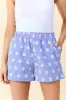 Living My Truth Blue Gingham And Daisies Boxer Shorts FINAL SALE sold by Pink Lily