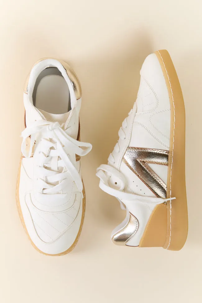 Vesta Metallic Gold Sneakers sold by Pink Lily product image thumbnail 3