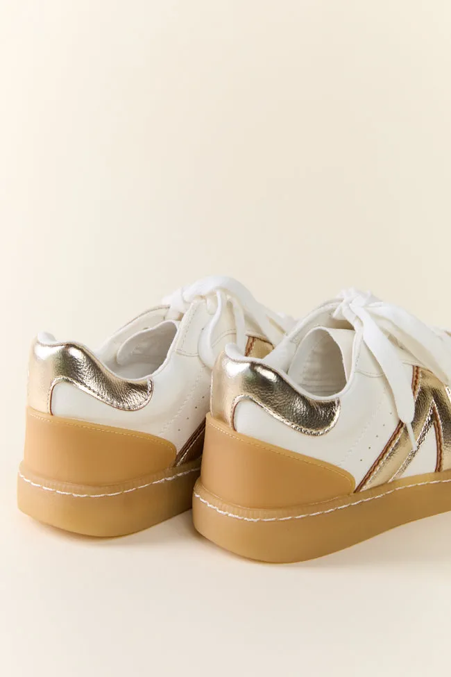 Vesta Metallic Gold Sneakers sold by Pink Lily product image thumbnail 5