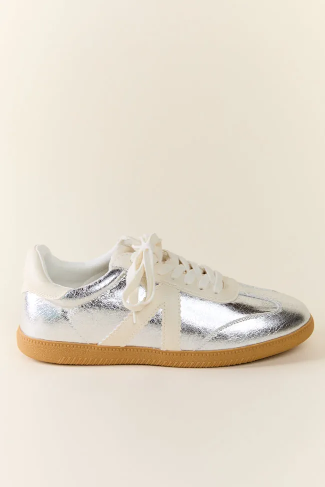 Klaire Metallic Silver Sneakers SALE sold by Pink Lily product image thumbnail 2