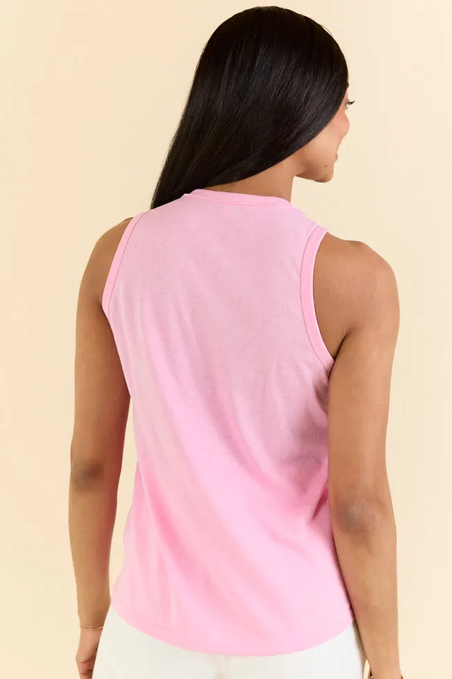 Daily Daze Pink Knit Button Tank Top FINAL SALE sold by Pink Lily product image thumbnail 5