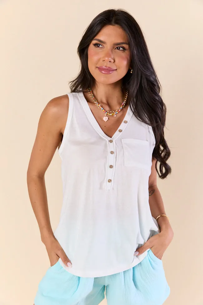 Daily Daze White Knit Button Tank Top FINAL SALE sold by Pink Lily product image thumbnail 3