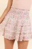 Through The Garden Ivory Multi Floral Skort sold by Pink Lily