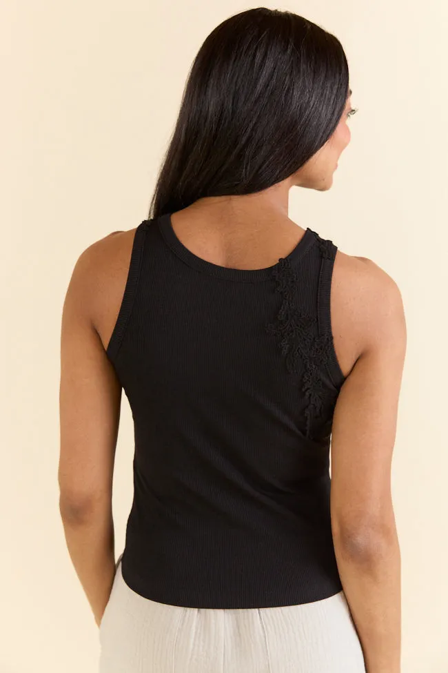 Grace and Lace Applique Black Tank Top FINAL SALE sold by Pink Lily product image thumbnail 5