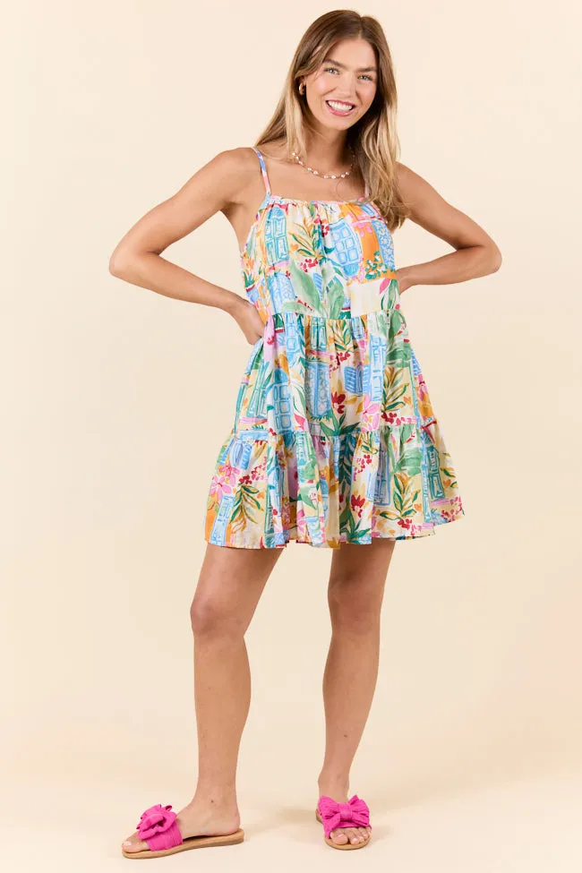 Sunset Tropics Tropical Print Mini Dress FINAL SALE sold by Pink Lily product image thumbnail 3