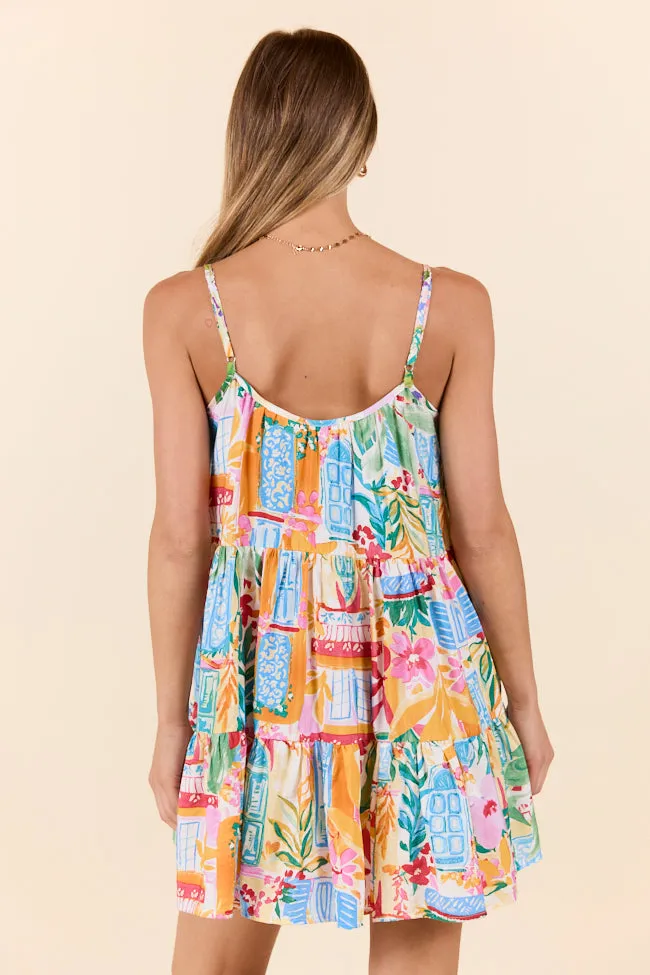 Sunset Tropics Tropical Print Mini Dress FINAL SALE sold by Pink Lily product image thumbnail 5
