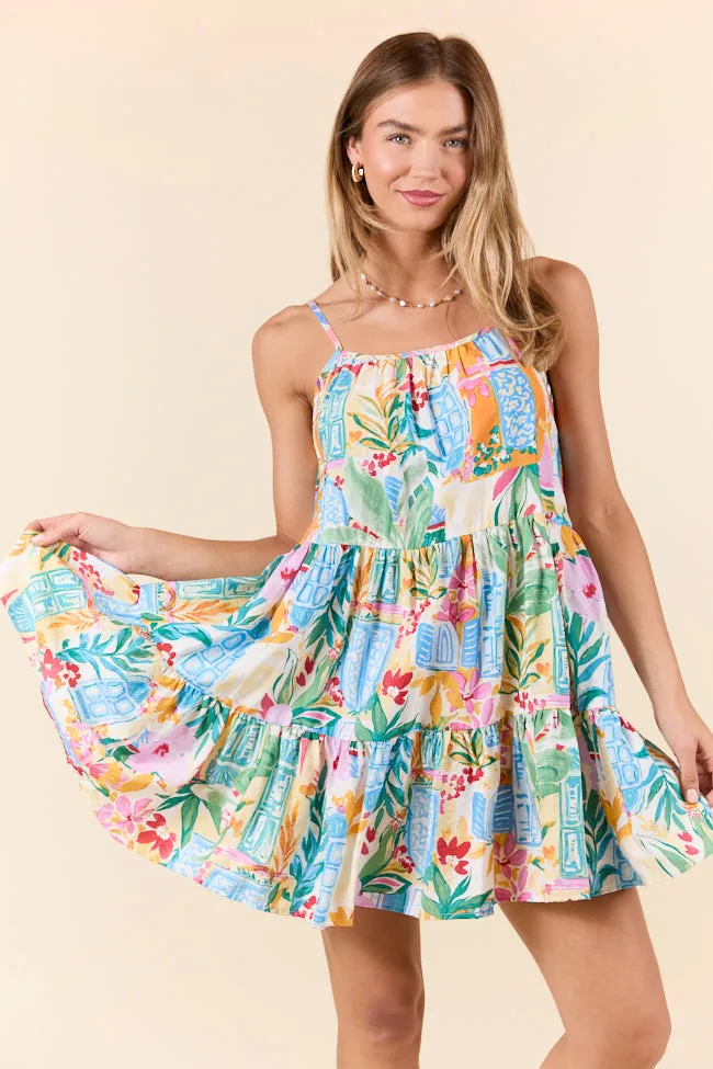 Sunset Tropics Tropical Print Mini Dress FINAL SALE sold by Pink Lily product image thumbnail 2
