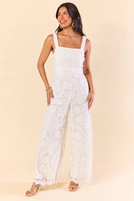 Pure Elegance White Lace Jumpsuit FINAL SALE sold by Pink Lily