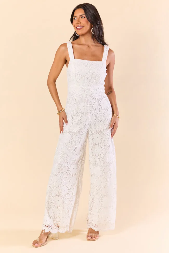 Pure Elegance White Lace Jumpsuit FINAL SALE sold by Pink Lily