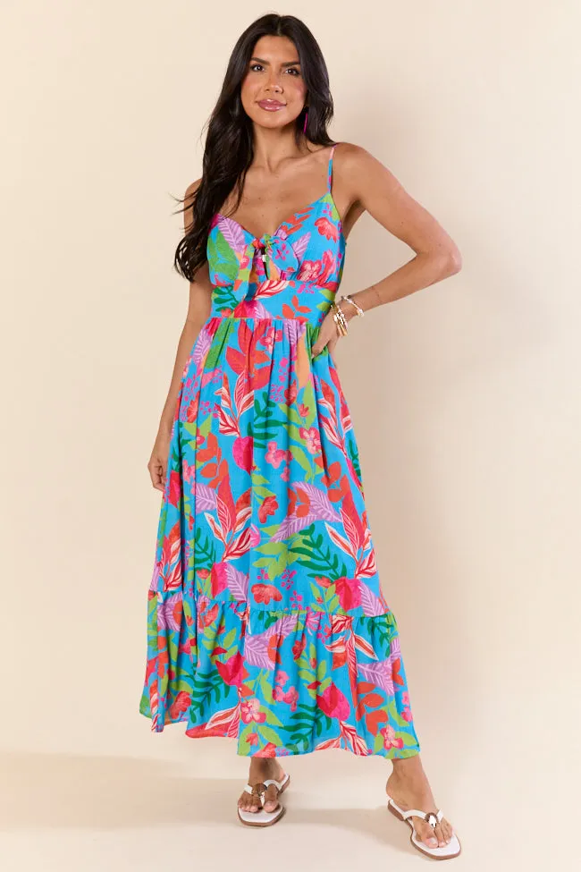 Tropical Touch Green Floral Maxi Dress FINAL SALE sold by Pink Lily product image thumbnail 2