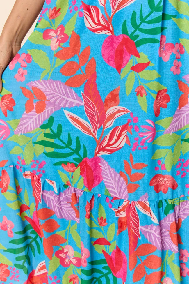 Tropical Touch Green Floral Maxi Dress FINAL SALE sold by Pink Lily product image thumbnail 3