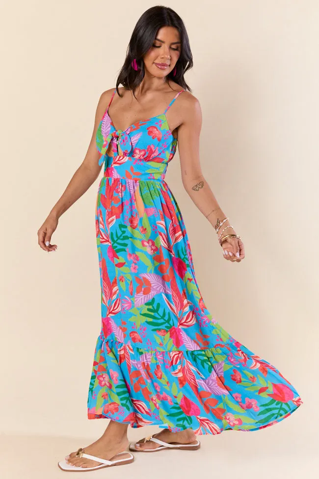 Tropical Touch Green Floral Maxi Dress FINAL SALE sold by Pink Lily product image thumbnail 4