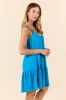 Dockside Drinks Blue Mini Tiered Knit Dress DOORBUSTER sold by Pink Lily