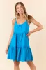 Dockside Drinks Blue Mini Tiered Knit Dress DOORBUSTER sold by Pink Lily