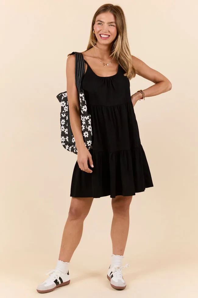 Dockside Drinks Black Mini Tiered Knit Dress FINAL SALE sold by Pink Lily product image thumbnail 2