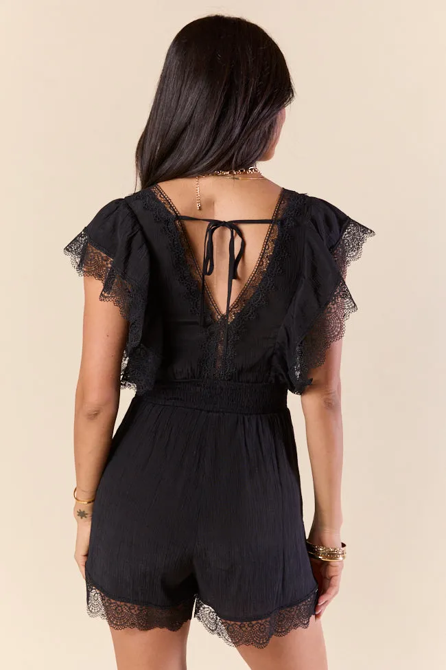 Yacht Topic Black Lace Romper Coverup sold by Pink Lily product image thumbnail 5