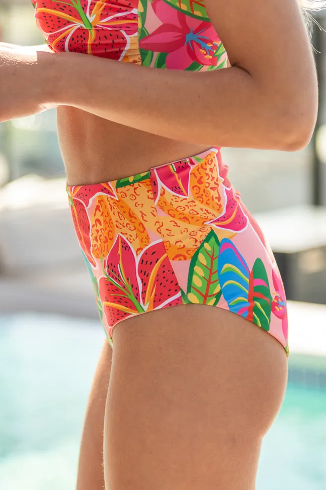 Golden Soul Pink Print Retro Bikini Bottoms FINAL SALE sold by Pink Lily product image thumbnail 3