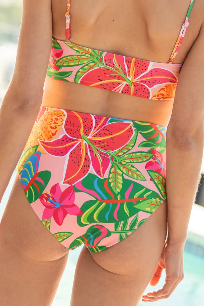 Golden Soul Pink Print Retro Bikini Bottoms FINAL SALE sold by Pink Lily product image thumbnail 4