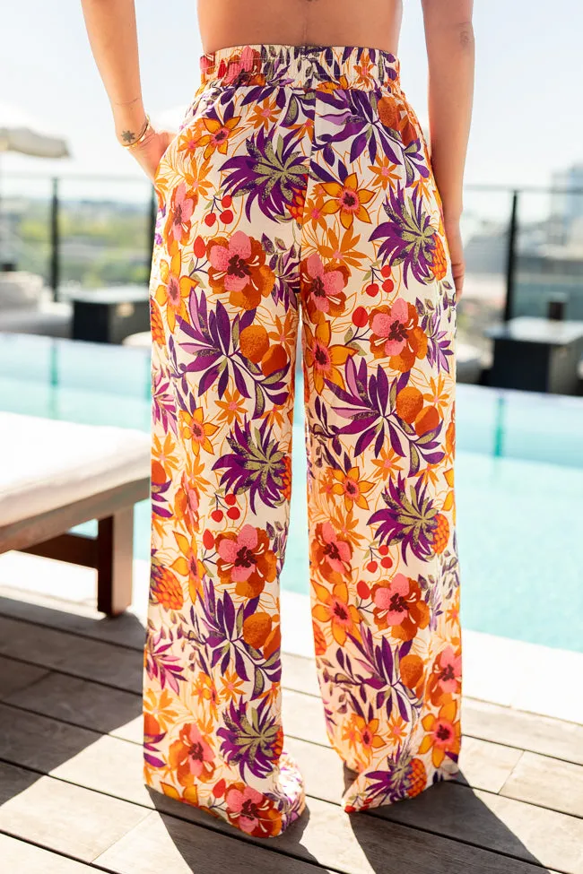 Sea Spray Cover Purple Printed Coverup Pants sold by Pink Lily product image thumbnail 5