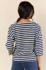 Bold Lines Navy Striped 3/4 Sleeve Knit Top SALE sold by Pink Lily