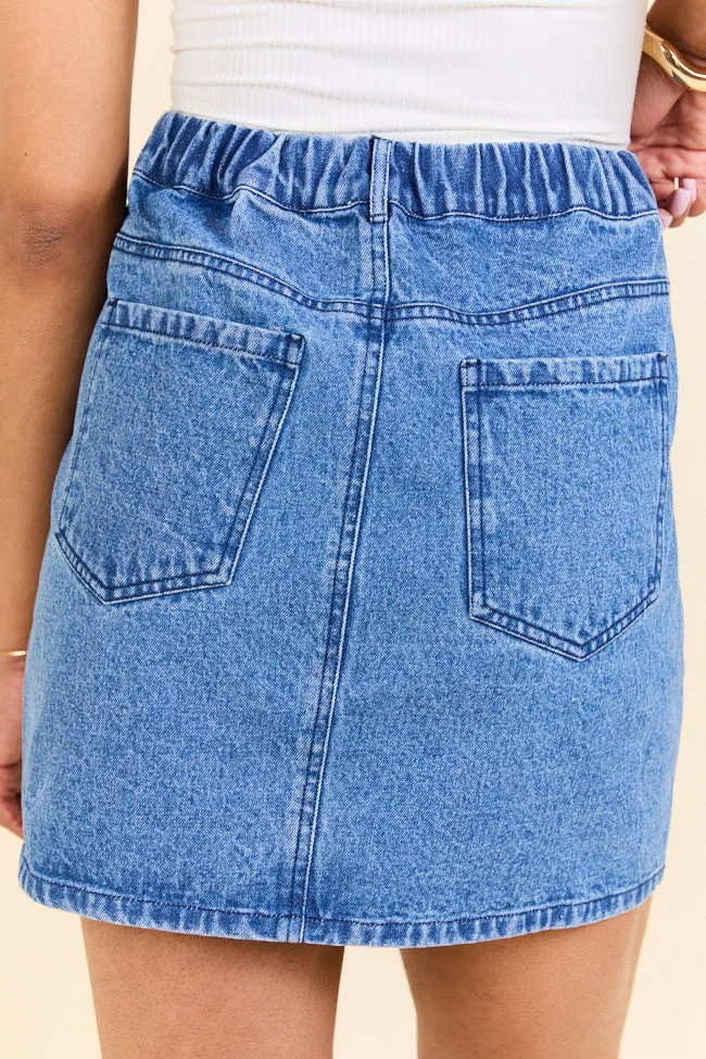 Classic Cut Denim Skirt FINAL SALE sold by Pink Lily product image thumbnail 4