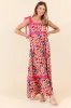 Come Along With Me Pink Trim Floral Maxi Dress SALE sold by Pink Lily