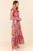 Come Along With Me Pink Trim Floral Maxi Dress SALE sold by Pink Lily