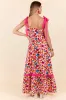 Come Along With Me Pink Trim Floral Maxi Dress SALE sold by Pink Lily