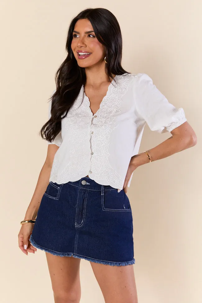 Grow Freely Ivory Floral Embroidered Blouse FINAL SALE sold by Pink Lily product image thumbnail 3