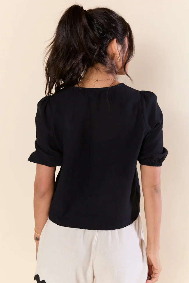 Grow Freely Black Floral Embroidered Blouse sold by Pink Lily product image thumbnail 5