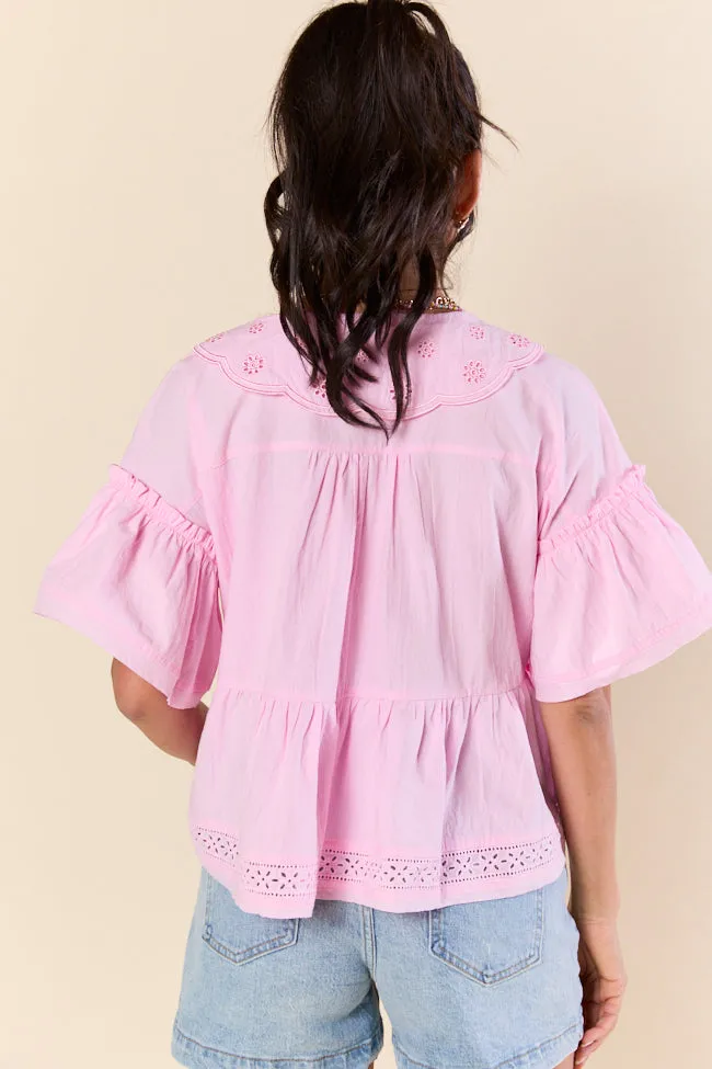 Going Places Pink Woven Blouse FINAL SALE sold by Pink Lily product image thumbnail 3