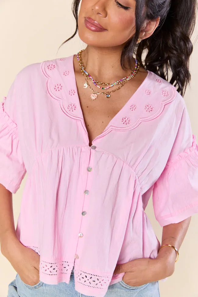 Going Places Pink Woven Blouse FINAL SALE sold by Pink Lily product image thumbnail 5