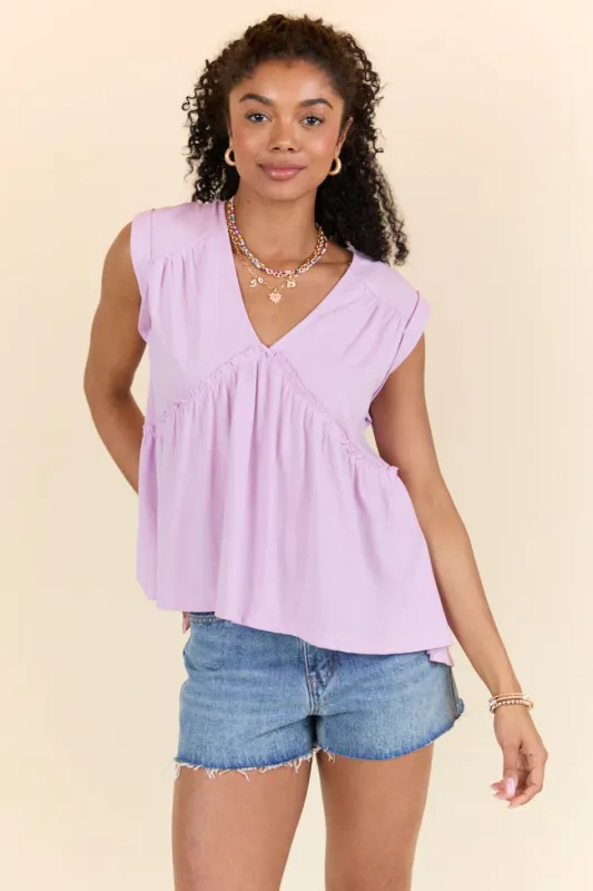 Treasured Times Purple Oversized Knit Top sold by Pink Lily