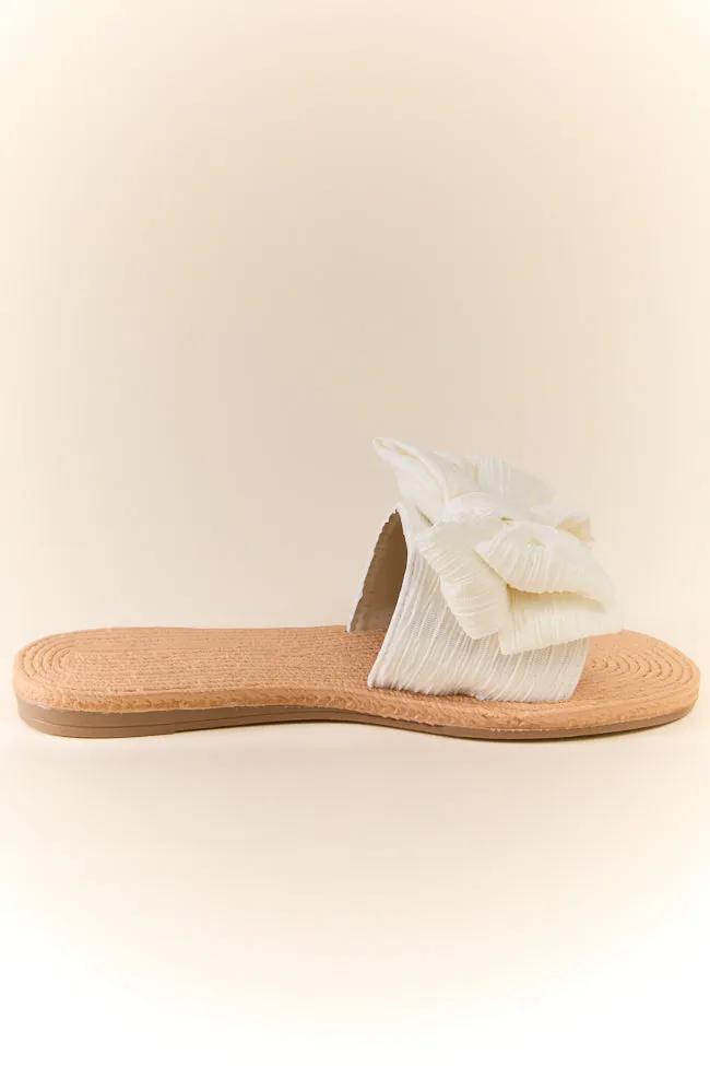 Athena Ivory Bow Slides FINAL SALE sold by Pink Lily product image thumbnail 4