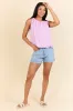 Nothing In My Way Lavender Bubble Hem Knit Tank Top SALE sold by Pink Lily