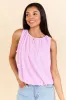 Nothing In My Way Lavender Bubble Hem Knit Tank Top SALE sold by Pink Lily
