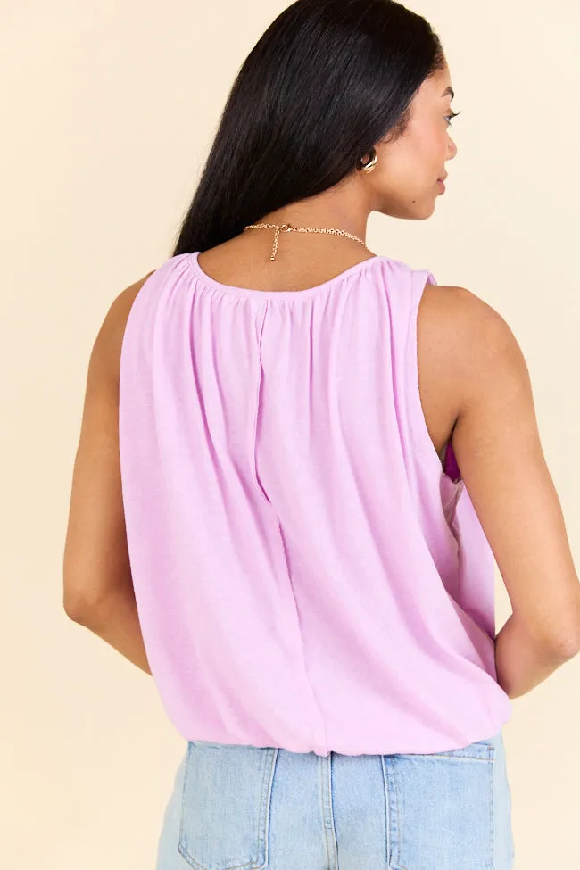 Nothing In My Way Lavender Bubble Hem Knit Tank Top FINAL SALE sold by Pink Lily product image thumbnail 4