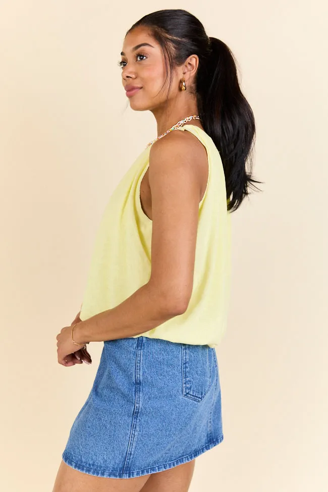 Nothing In My Way Lemon Bubble Hem Knit Tank Top FINAL SALE sold by Pink Lily product image thumbnail 4