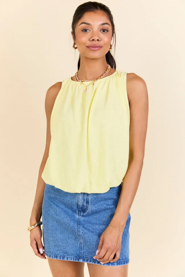 Nothing In My Way Lemon Bubble Hem Knit Tank Top FINAL SALE sold by Pink Lily product image thumbnail 3