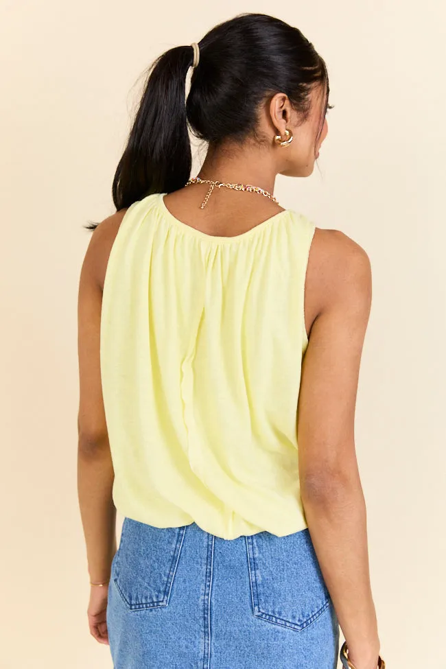 Nothing In My Way Lemon Bubble Hem Knit Tank Top FINAL SALE sold by Pink Lily product image thumbnail 5