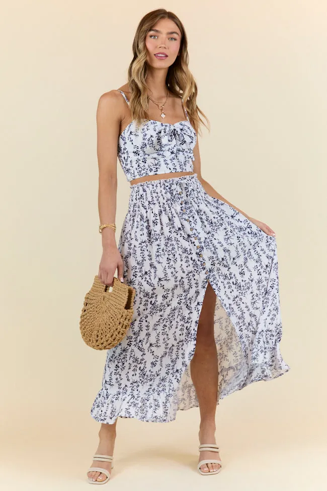 Always Been You Navy Floral Maxi Skirt sold by Pink Lily product image thumbnail 2